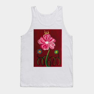 Pink 5 Flower Tank Top